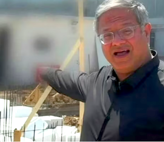 Israeli National Security Minister Itamar Ben-Gvir . . . visiting the construction site of a gallows being built to hang Palestinians