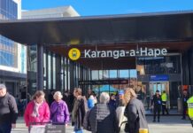 Auckland's new metro rail station Karanga-a-hape
