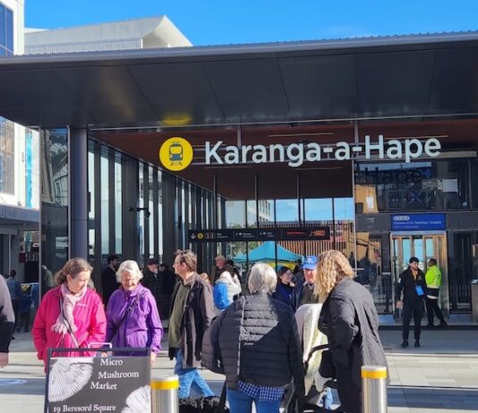 Auckland's new metro rail station Karanga-a-hape