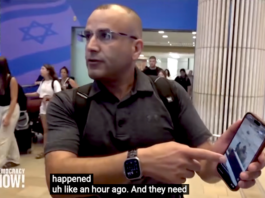 Palestinian-American home owner Loui Ridi at Ben Gurion Airport . . . "I appreciate Mike Huckabee condemned it, called them terrorists. But I’ve been in contact with the embassy, that nothing has been done on the ground."