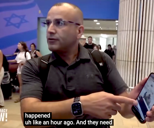 Palestinian-American home owner Loui Ridi at Ben Gurion Airport . . . "I appreciate Mike Huckabee condemned it, called them terrorists. But I’ve been in contact with the embassy, that nothing has been done on the ground."