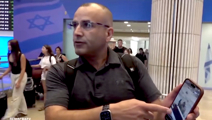 Palestinian-American home owner Loui Ridi at Ben Gurion Airport . . . "I appreciate Mike Huckabee condemned it, called them terrorists. But I’ve been in contact with the embassy, that nothing has been done on the ground."