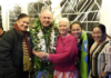 Caretaker Prime Minister and Cook Islands Party leader Mark Brown with supporters on election night