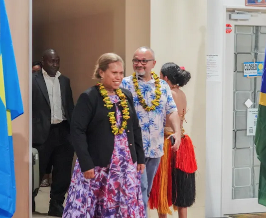 All smiles for Solomon Islands Prime Minister Matthew Wale