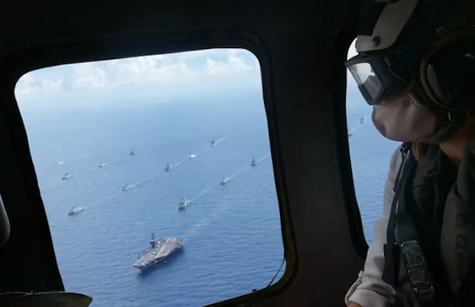 RIMPAC training exercises shown in a still from Earth’s Greatest Enemy