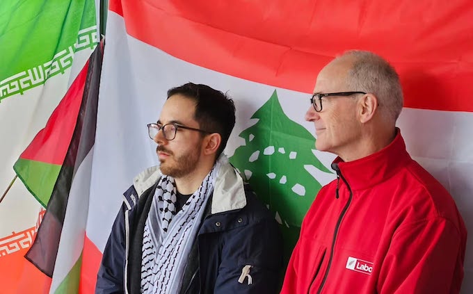 Speakers Ricardo Menéndez March (Green Party, left) and Phil Twyford (Labour Party)