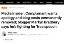 New Zealand Herald's editor-at-large Shayne Currie's "Media Insider" column