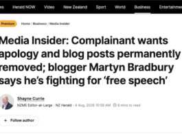 New Zealand Herald's editor-at-large Shayne Currie's "Media Insider" column