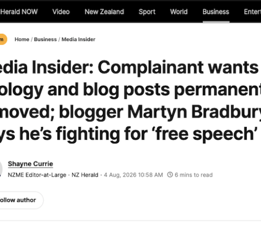 New Zealand Herald's editor-at-large Shayne Currie's "Media Insider" column