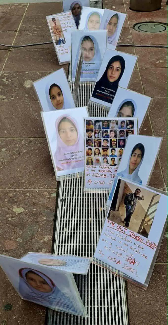 Photographs of some of the Minab schoolgirls killed in the first day of the US-Israeli attacks on Iran