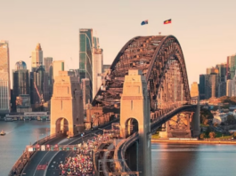 Forty current and former soldiers of the Israel "Defence" Forces (IDF) will jog across the Sydney Harbour Bridge
