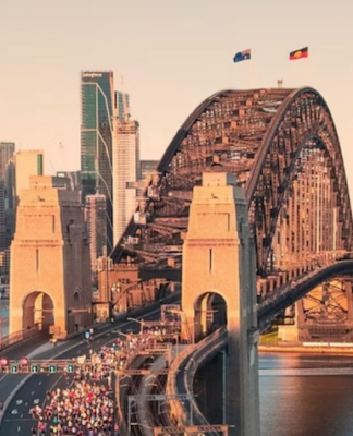 Forty current and former soldiers of the Israel "Defence" Forces (IDF) will jog across the Sydney Harbour Bridge