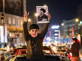 Crowds gather in Tehran on March 9 to celebrate the appointment of Iran's new Supreme Leader, Ayatollah Seyed Mojtaba Khamenei