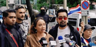 Thai Mai Thon members delivered a protest letter to the Israeli Embassy in Bangkok