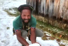 Reports from West Papua say parts of the highlands region have been blanketed by snow and ice in recent days