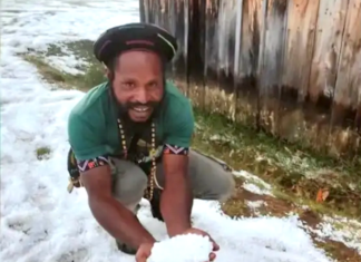 Reports from West Papua say parts of the highlands region have been blanketed by snow and ice in recent days