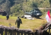Indonesian military forces in action in Intan Jaya regency in Central Papua province this week