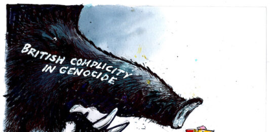 Malcolm Evans: Lipstick on a pig – UK ‘resets’ Israel policy Cartoon: © 2026 Malcolm Evans