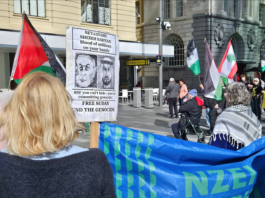 New Zealand protesters against the Israeli genocide in Gaza