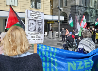 New Zealand protesters against the Israeli genocide in Gaza