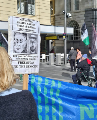 New Zealand protesters against the Israeli genocide in Gaza