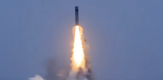 A Chinese strategic nuclear submarine launched a warhead-carrying missile in July
