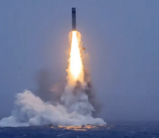 A Chinese strategic nuclear submarine launched a warhead-carrying missile in July
