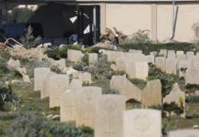 An Israeli military offensive in January 2024 damaged parts of the Deir El Belah War Cemetery