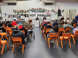 Pro-Palestine activists at a public meeting in Auckland last night planning for the New Zealand share of the Global March for Palestine