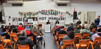 Pro-Palestine activists at a public meeting in Auckland last night planning for the New Zealand share of the Global March for Palestine