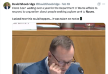 ‘New level of bastardry’ – Australia releases NZYQ agreement with Naoero Australian Green Senator David Shoebridge seeking information from the Department of Home Affairs