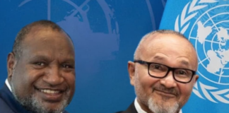PNG's Prime Minister James Marape and the Solomon Islands leader Matthew Wale