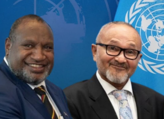 PNG's Prime Minister James Marape and the Solomon Islands leader Matthew Wale
