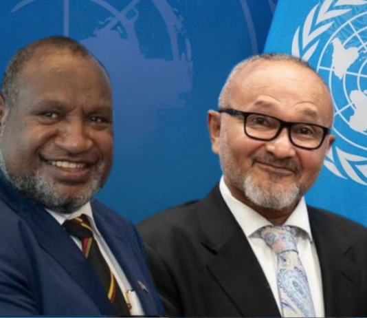PNG's Prime Minister James Marape and the Solomon Islands leader Matthew Wale