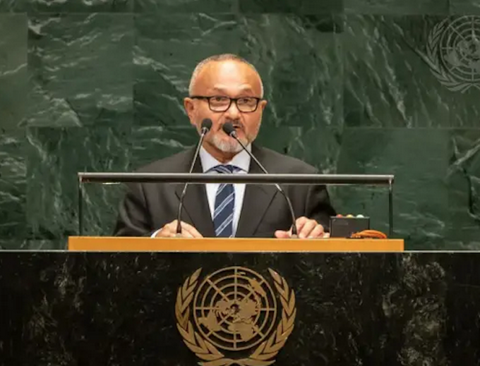 Matthew Wale UN 680wide Solomon Islands Prime Minister Matthew Wale