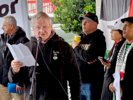 Palestine Solidarity Network Aotearoa (PSNA) activist Neil Scott