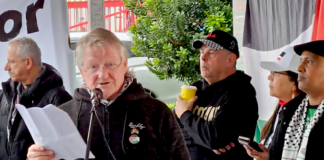 Palestine Solidarity Network Aotearoa (PSNA) activist Neil Scott