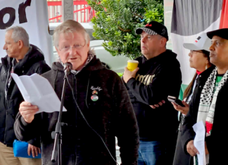 Palestine Solidarity Network Aotearoa (PSNA) activist Neil Scott