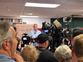 Author Nicky Hager at the launch of his latest book Dirty Work