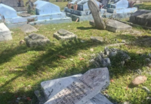 Vandalised Nikao Cemetery