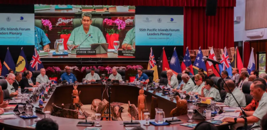 Pacific Islands Forum: Should outside nations be allowed at the leaders’ summit? Leaders at the round table for the 55th Pacific Islands Forum Leaders Meeting Plenary in Koror, Palau