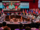 Leaders at the round table for the 55th Pacific Islands Forum Leaders Meeting Plenary in Koror, Palau