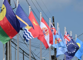 Pacific Islands Forum member country flags