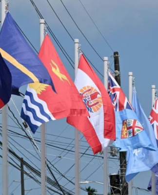 Pacific Islands Forum member country flags