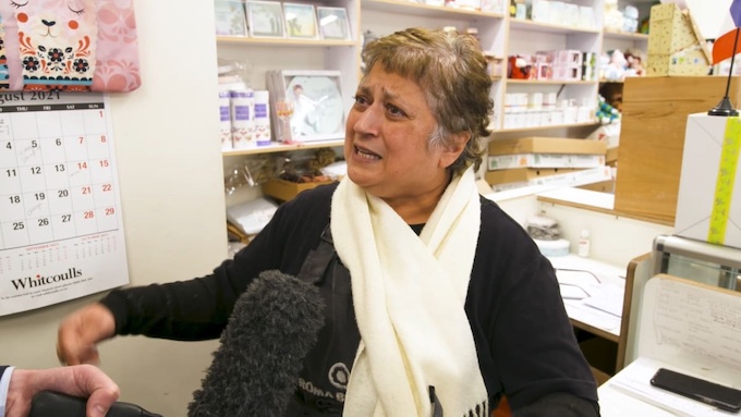 Shop owner Shobhana Ranchhodji of Roma Blooms
