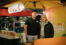 Siaosi (George) Lavelua serving 'otai for his parents business