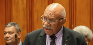 Fiji Prime Minister Sitiveni Rabuka
