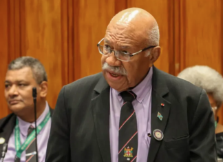 Fiji Prime Minister Sitiveni Rabuka