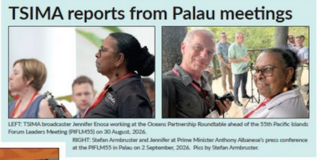 TSIMA reporting from Palau - today's story in the Torres News