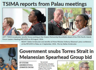 TSIMA reporting from Palau - today's story in the Torres News